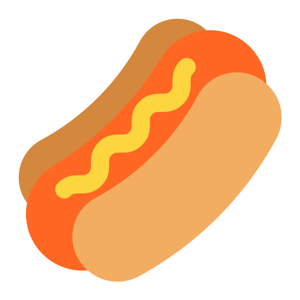 Hot Dog Flat Vector