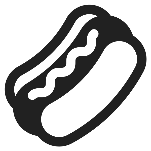 Hot Dog High Contrast Vector