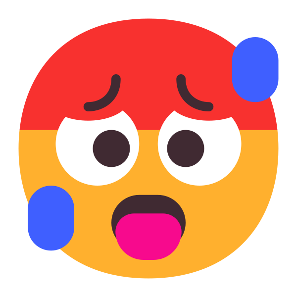 Hot Face Flat Vector