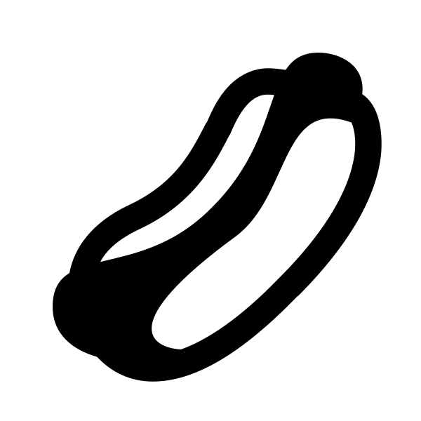Hotdog Solid Vector