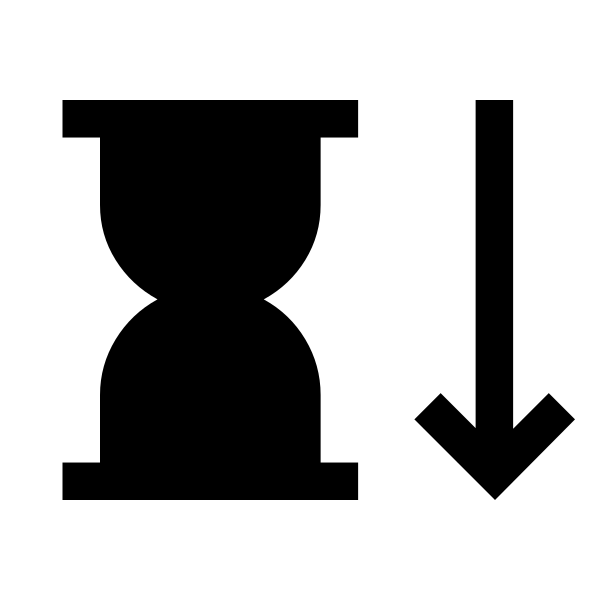 Hourglass Arrow Down Fill