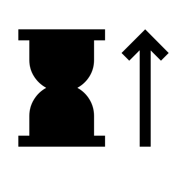 Hourglass Arrow Up Fill