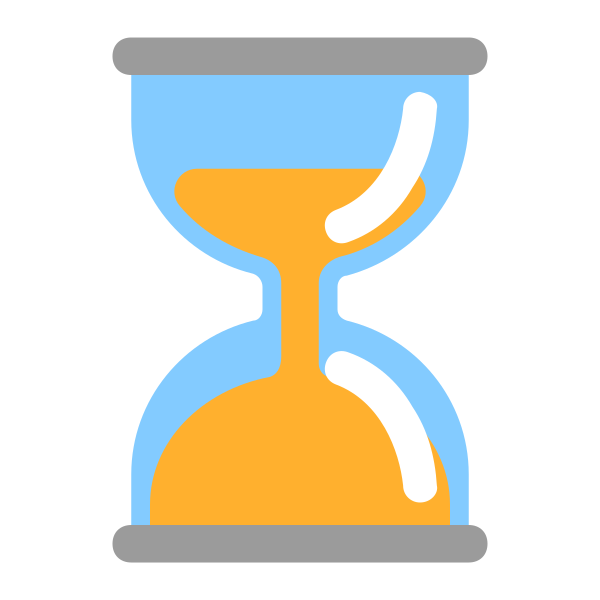 Hourglass Done Flat Vector