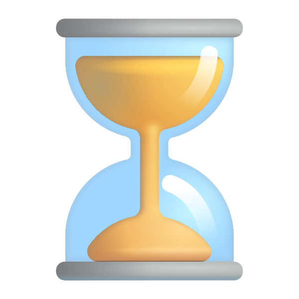 Hourglass Not Done Color Vector