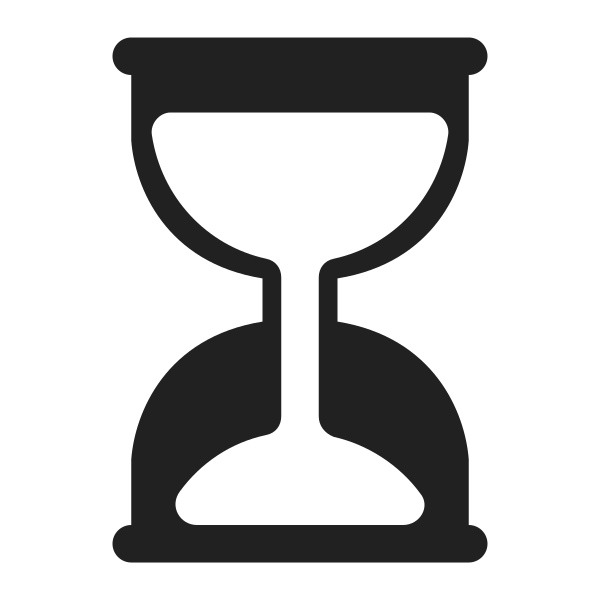 Hourglass Not Done High Contrast Vector