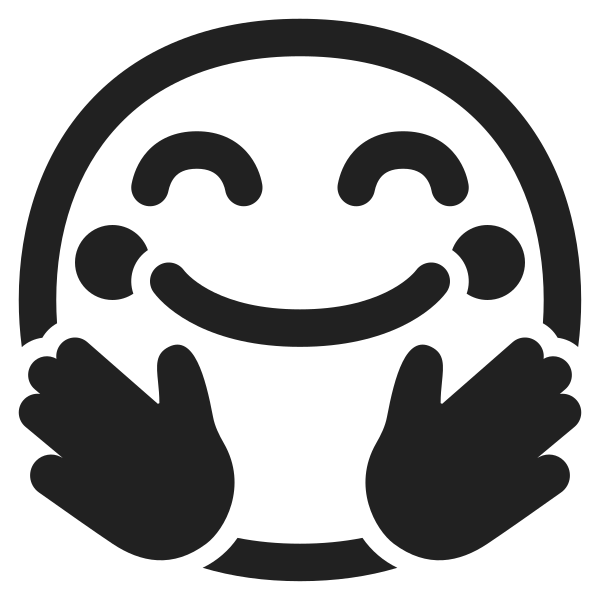 Hugging Face High Contrast Vector