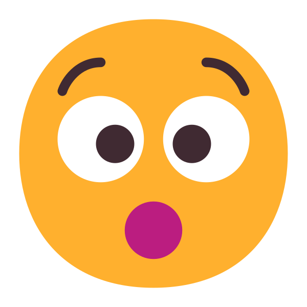 Hushed Face Flat Vector