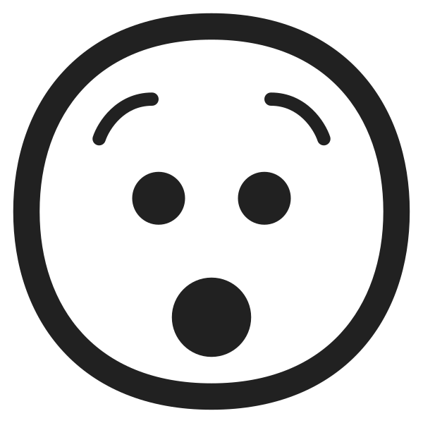 Hushed Face High Contrast Vector