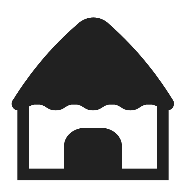 Hut High Contrast Vector