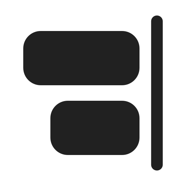 Ic Fluent Align Right 24 Filled