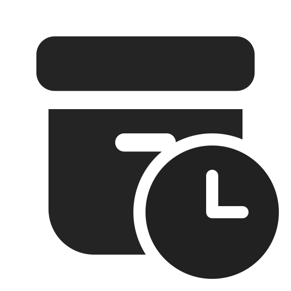 Ic Fluent Archive Clock 24 Filled