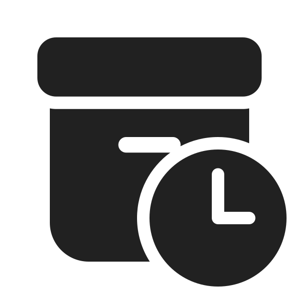 Ic Fluent Archive Clock 48 Filled