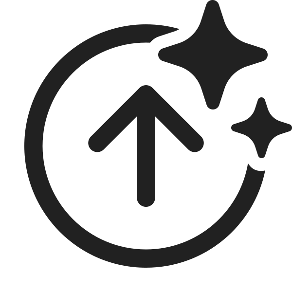 Ic Fluent Arrow Circle Up Sparkle 24 Regular
