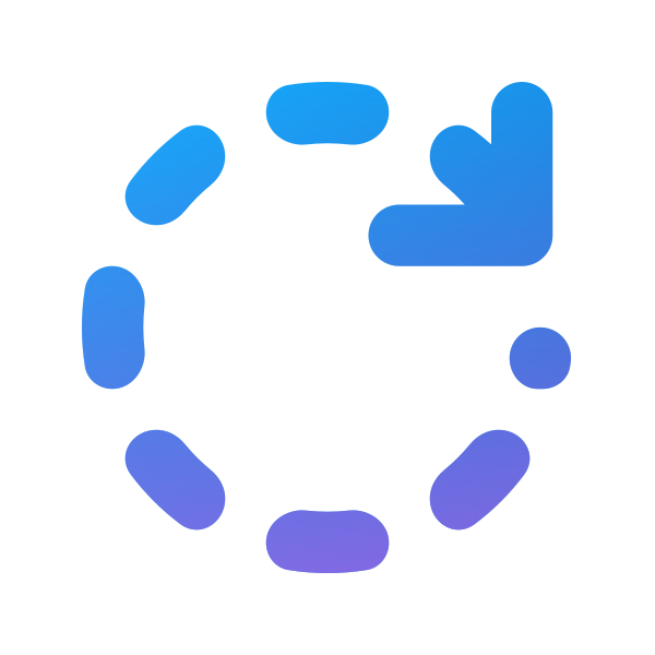 Ic Fluent Arrow Clockwise Dashes 16 Color