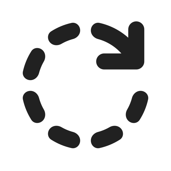 Ic Fluent Arrow Clockwise Dashes 16 Filled
