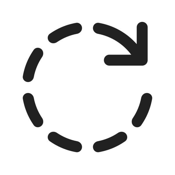 Ic Fluent Arrow Clockwise Dashes 16 Regular