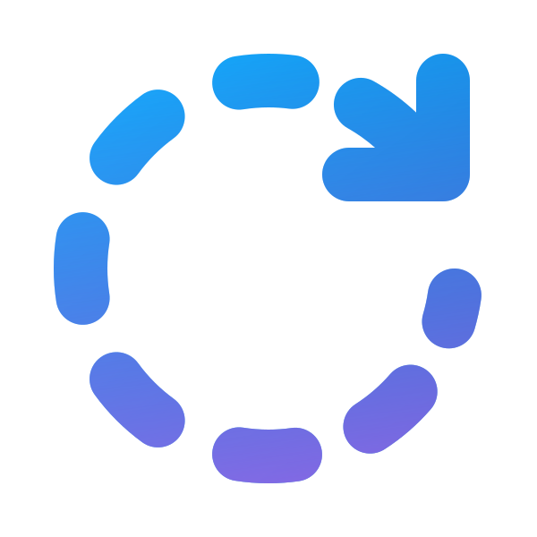 Ic Fluent Arrow Clockwise Dashes 20 Color