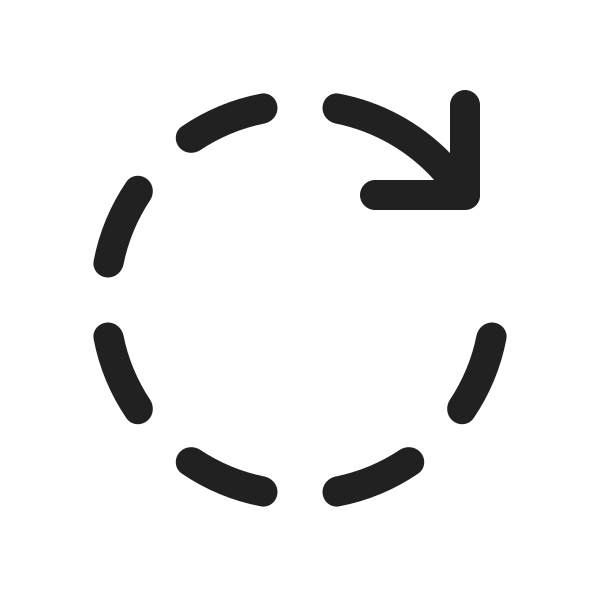 Ic Fluent Arrow Clockwise Dashes 20 Regular