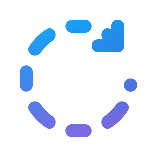 Ic Fluent Arrow Clockwise Dashes 24 Color