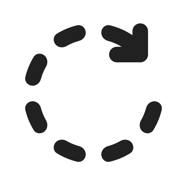 Ic Fluent Arrow Clockwise Dashes 24 Filled