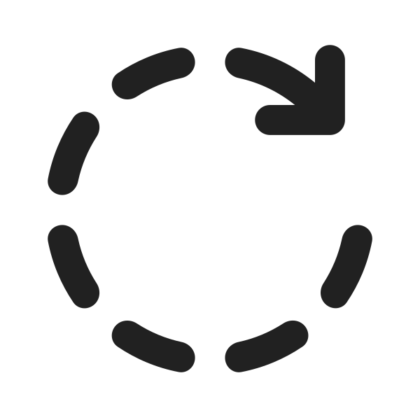 Ic Fluent Arrow Clockwise Dashes 28 Filled