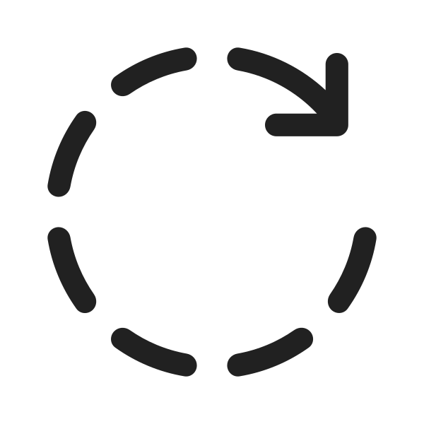 Ic Fluent Arrow Clockwise Dashes 28 Regular