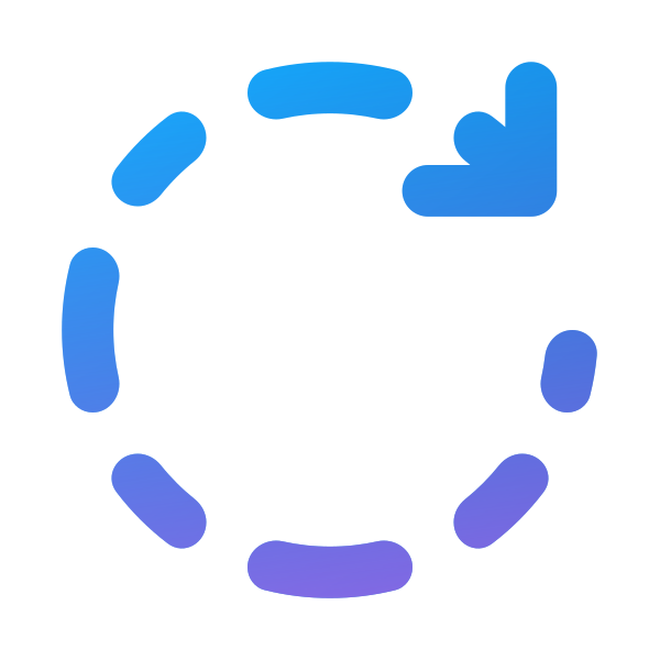 Ic Fluent Arrow Clockwise Dashes 32 Color