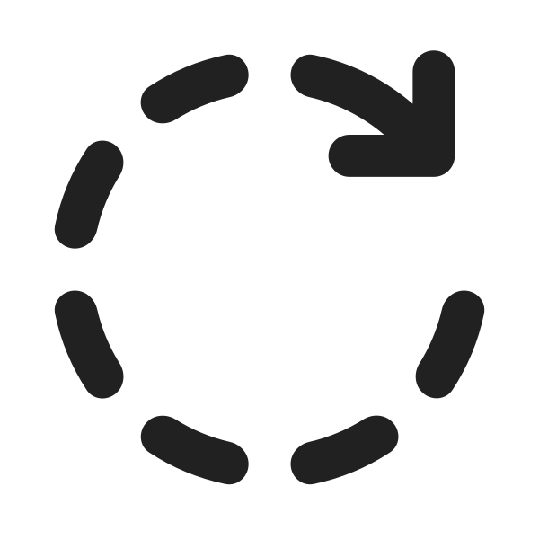 Ic Fluent Arrow Clockwise Dashes 32 Filled