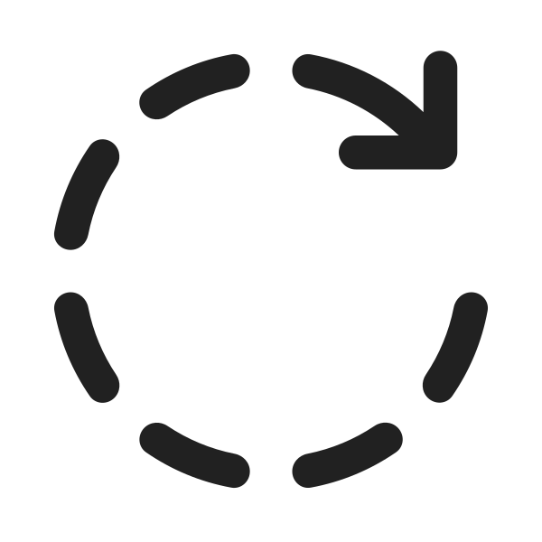 Ic Fluent Arrow Clockwise Dashes 32 Regular