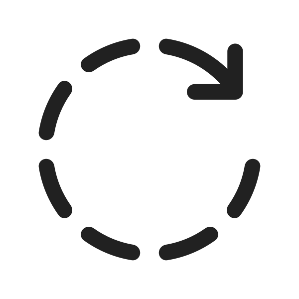 Ic Fluent Arrow Clockwise Dashes 48 Regular
