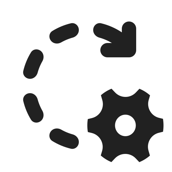 Ic Fluent Arrow Clockwise Dashes Settings 24 Filled