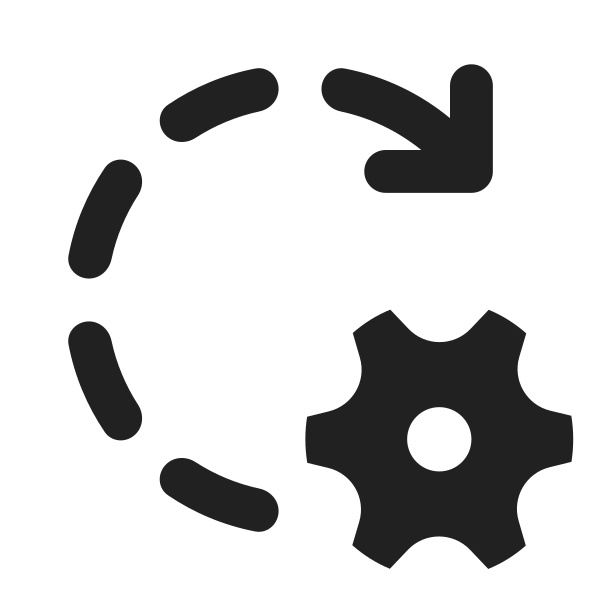 Ic Fluent Arrow Clockwise Dashes Settings 28 Filled