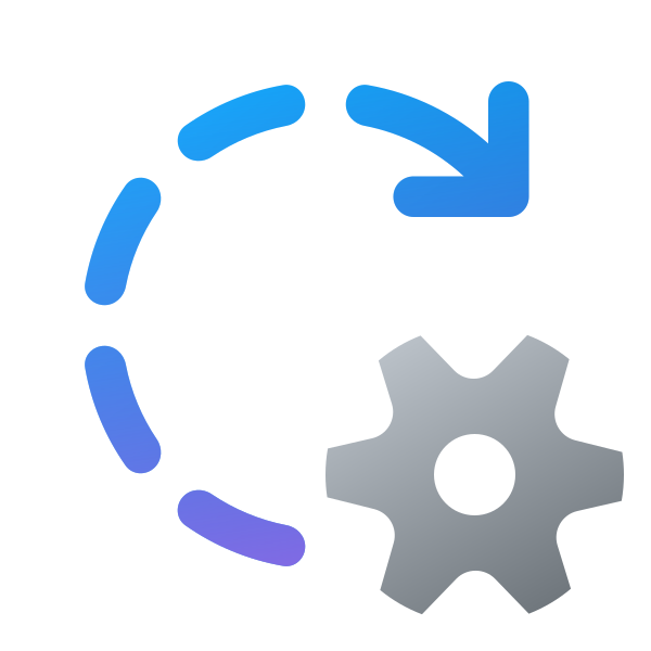 Ic Fluent Arrow Clockwise Dashes Settings 48 Color
