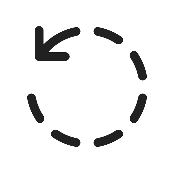 Ic Fluent Arrow Counterclockwise Dashes 20 Regular