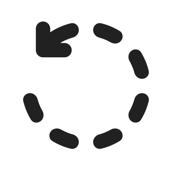 Ic Fluent Arrow Counterclockwise Dashes 24 Filled