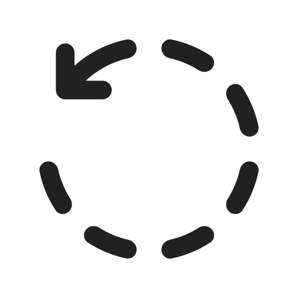 Ic Fluent Arrow Counterclockwise Dashes 24 Regular
