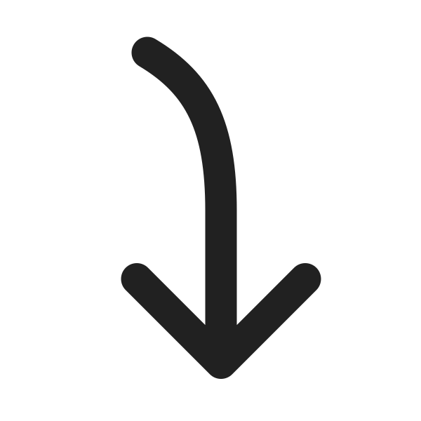 Ic Fluent Arrow Curve Down Right 20 Filled
