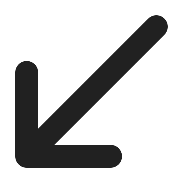 Ic Fluent Arrow Down Left 12 Filled