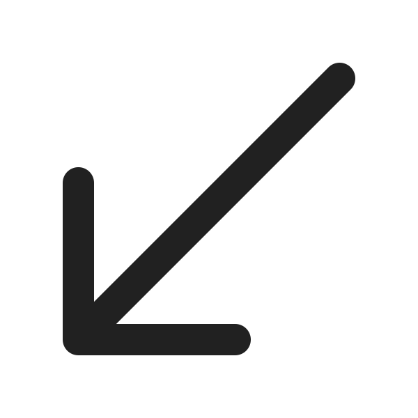 Ic Fluent Arrow Down Left 20 Filled