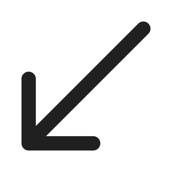 Ic Fluent Arrow Down Left 24 Filled