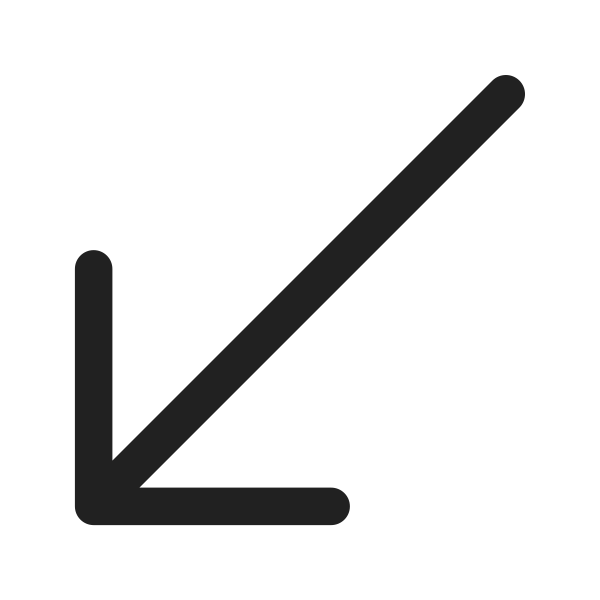 Ic Fluent Arrow Down Left 24 Regular
