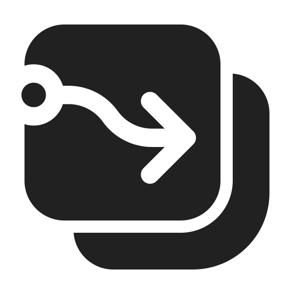 Ic Fluent Arrow Flow Square Multiple 24 Filled