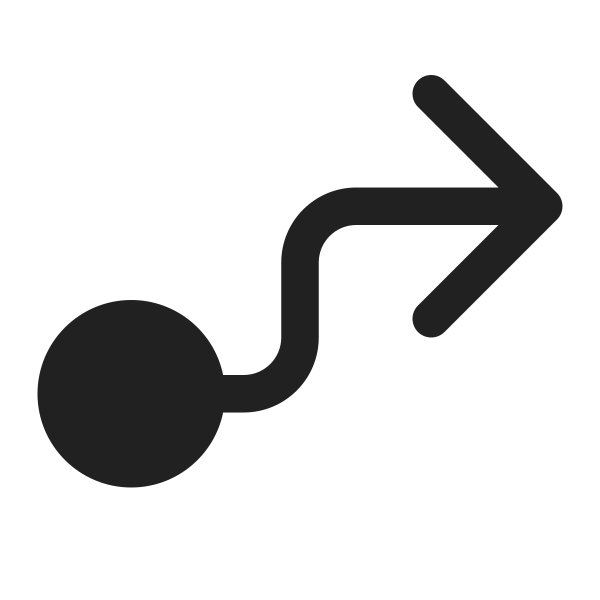 Ic Fluent Arrow Flow Up Right 16 Filled