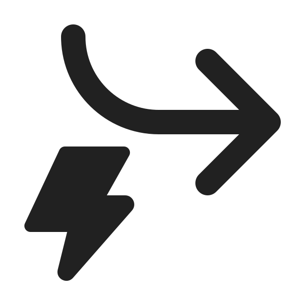 Ic Fluent Arrow Forward Down Lightning 24 Filled