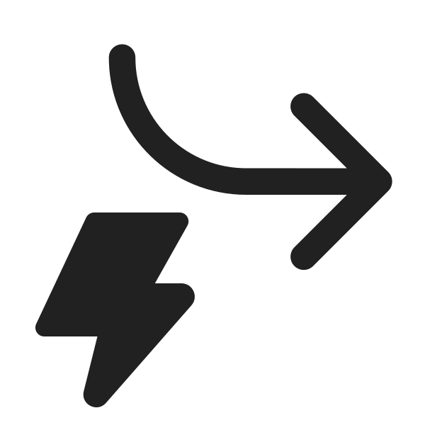 Ic Fluent Arrow Forward Down Lightning 24 Regular