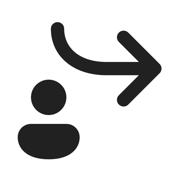 Ic Fluent Arrow Forward Down Person 20 Filled