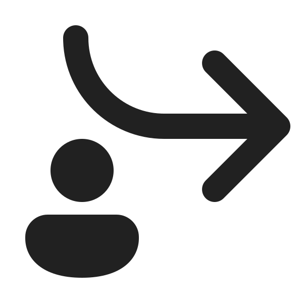 Ic Fluent Arrow Forward Down Person 24 Filled