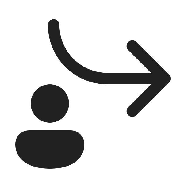 Ic Fluent Arrow Forward Down Person 24 Regular