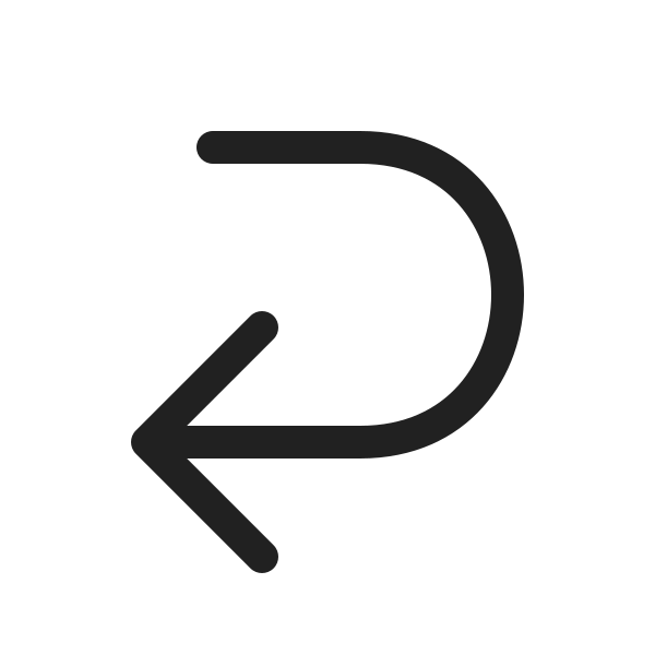 Ic Fluent Arrow Hook Down Left 20 Regular