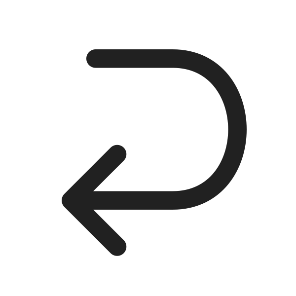 Ic Fluent Arrow Hook Down Left 24 Regular